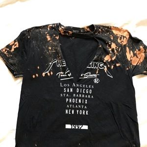 Acid wash band t shirt. V neck. Worn once